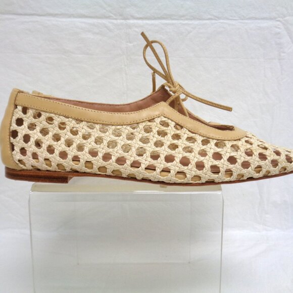 ANDREA GOMEZ Amelia Ballet Flat Natural Raffia size EU 37.5 / US 7 - Picture 4 of 9